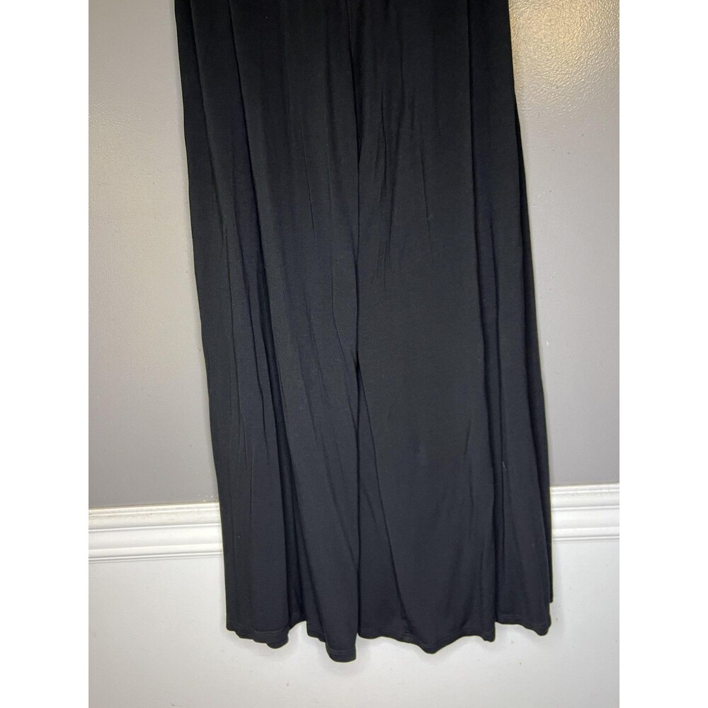 FP Beach Pants Womens Small Palazzo Black Wide Leg Jersey Elastic Waist Casual - Picture 7 of 11